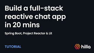 Tutorial: full-stack Spring Boot, Project Reactor & Lit chat web app 🍃⚛️