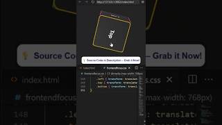 3D Rotating Cube with HTML, CSS & JavaScript | Frontend Animation Tutorial #shorts
