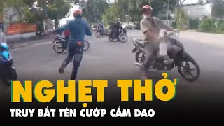 Nghẹt thở cảnh truy đuổi cướp cầm dao trên đường phố ở quận Bình Tân, TP.HCM