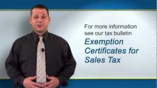 NYS Sales Tax Exemption Certificates