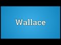 Wallace Meaning