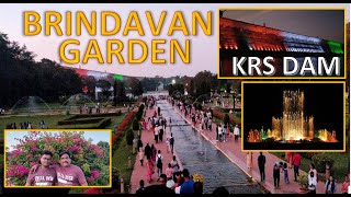 Mysore Dam Brindavan Garden || Colourful light Fountain dance || KRS DAM