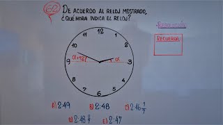 Cronometría | Ángulos en relojes | Razonamiento Matemático