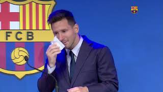 Lionel Messi en larmes pour ses adieux au FC Barcelone