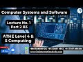 Computer System & Software Lecture No. 01 Part 2 B3 ATHE Level 4 & 5 Computing