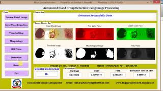 Blood Group Determination using Image Processing Matlab Project Code