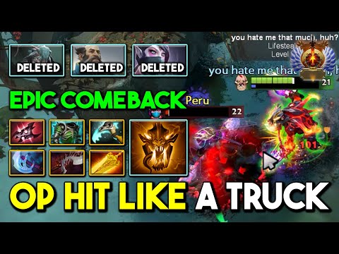 EPIC COMEBACK HARD CARRY Lifestealer With Max Slotted Item Build OP Hit Like A Truck 7.34d DotA 2