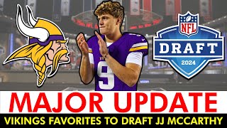 🚨MAJOR UPDATE: Vikings HUGE Favorites To Draft JJ McCarthy In 2024 NFL Draft | NFL Rumors