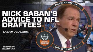 Nick Saban's advice for draftees 🗣️ 'MAKE THE MOST OF YOUR OPPORTUNITY!' | Colle