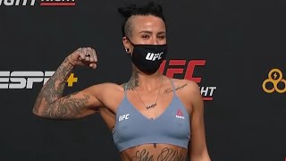 Ashlee Evans-Smith and Norma Dumont Viana - Official Weigh-ins - (UFC Fight Night: Smith vs. Clark)