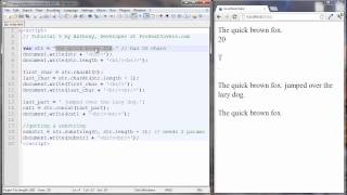 Javascript Tutorial 7 - Basic String Methods