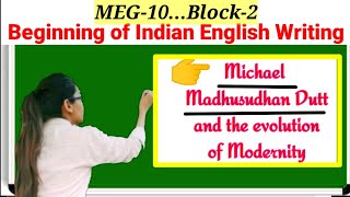 Michael Madhusudhan Duuta, contribution in Indian canon,meg-10,unit-3,block-2