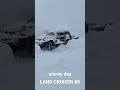 豪雪から脱出するランドクルーザー80 shorts landcruiser