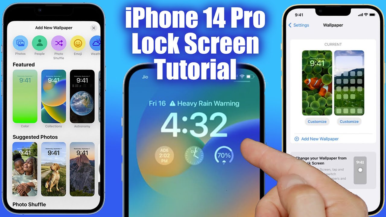 How To Customize IPhone Lock Screen And Wallpaper Tutorial - YouTube