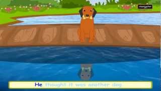The Greedy Dog | English Nursery Story | Animated Aesop Fable with Lyrics- Classteacher Learning