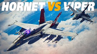 F/A-18C Hornet Vs F-16C Viper DOGFIGHT | Digital Combat Simulator | DCS |