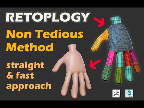 How To Retopologize A Hand In Faster Way | Non Tedious Retopology ...