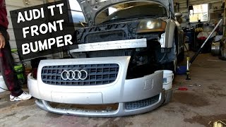 AUDI TT FRONT BUMPER COVER REMOVAL REPLACEMENT