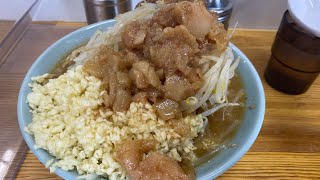 二郎系ラーメンを残さずに完食する方法を紹介するぽ　#shorts