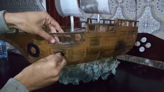 DIY #Pirate Ship Using Cardboard !! (art). صناعة قارب بالكرطون