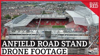 Liverpool Anfield Road Stand Development Construction Update July 2022 | DRONE FOOTAGE