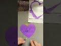 painting 💜purple heart for my channel logo. shorts youtubeshorts acrylicpainting heart painting art