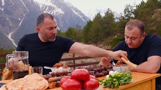 Rustic One-Pot Meat and Veggie Stew Over Open Fire