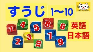 英語　子供　すうじ1-10英語と日本語　知育　子供向け★English