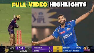 KKR Vs MI IPL Highlights| Mumbai Indians Vs Kolkata Knight Riders| KKR Beat MI By 18 Runs