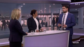 Jimmie Åkesson debatterar mot Magdalena Andersson