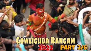 Bonalu Celebrations || Sri Mahakali Temple || Babluu Potharaju || Gowliguda Rangam 2022 (Part 3/6)