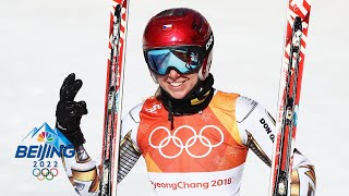 Relive Ester Ledecka's historic 2018 Olympic super-G title | Winter Olympics 2022 | NBC Sports