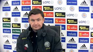 Leicester 5-0 Sheffield United - Paul Heckingbottom - Post-Match Press Conference