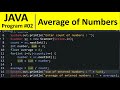 Java Program #2 - Find Average of Numbers Entered by User