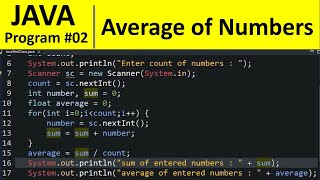 Java Program #2 - Find Average of Numbers Entered by User