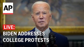 LIVE: Biden delivers remarks on pro-Palestinian protests on college campuses
