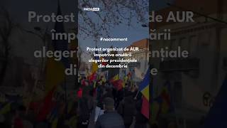 Protest organizat de AUR împotriva anulării alegerilor prezidențiale. București, 12.01.2024