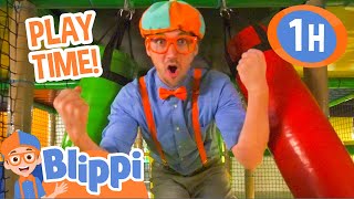 Blippi Visits an Indoor Playground (Kids Club) | 1 HOUR OF BLIPPI TOYS | Educational Videos for Kids