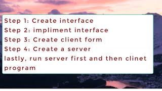 GUI Calculator using RMI in Eclipse interface program Step 1 #eclipse