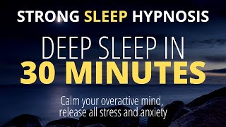 Sleep Hypnosis For Deep Sleep (Strong) | Fall Asleep Fast | Voice Only Black Screen