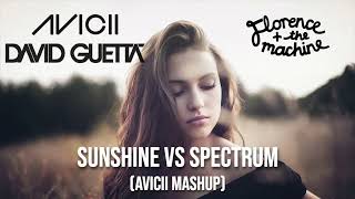 Avicii \u0026 David Guetta - Sunshine vs Florence + The Machine - Spectrum (Avicii Mashup)