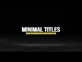 Minimal Titles Pack ( After Effects Project Files)