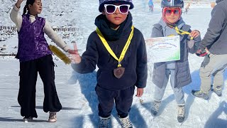 Final ice skating day performance by little child at Padum zanskar