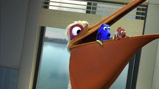 Helping Nemo to escape scene (Finding Nemo 2003)