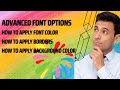 How to Change Font Color in Excel | Advanced Font Options