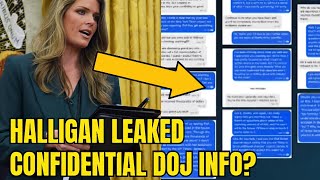 Did LINDSEY HALLIGAN Leak SECRET DOJ INFO to Reporter in LEAKED TEXTS?!