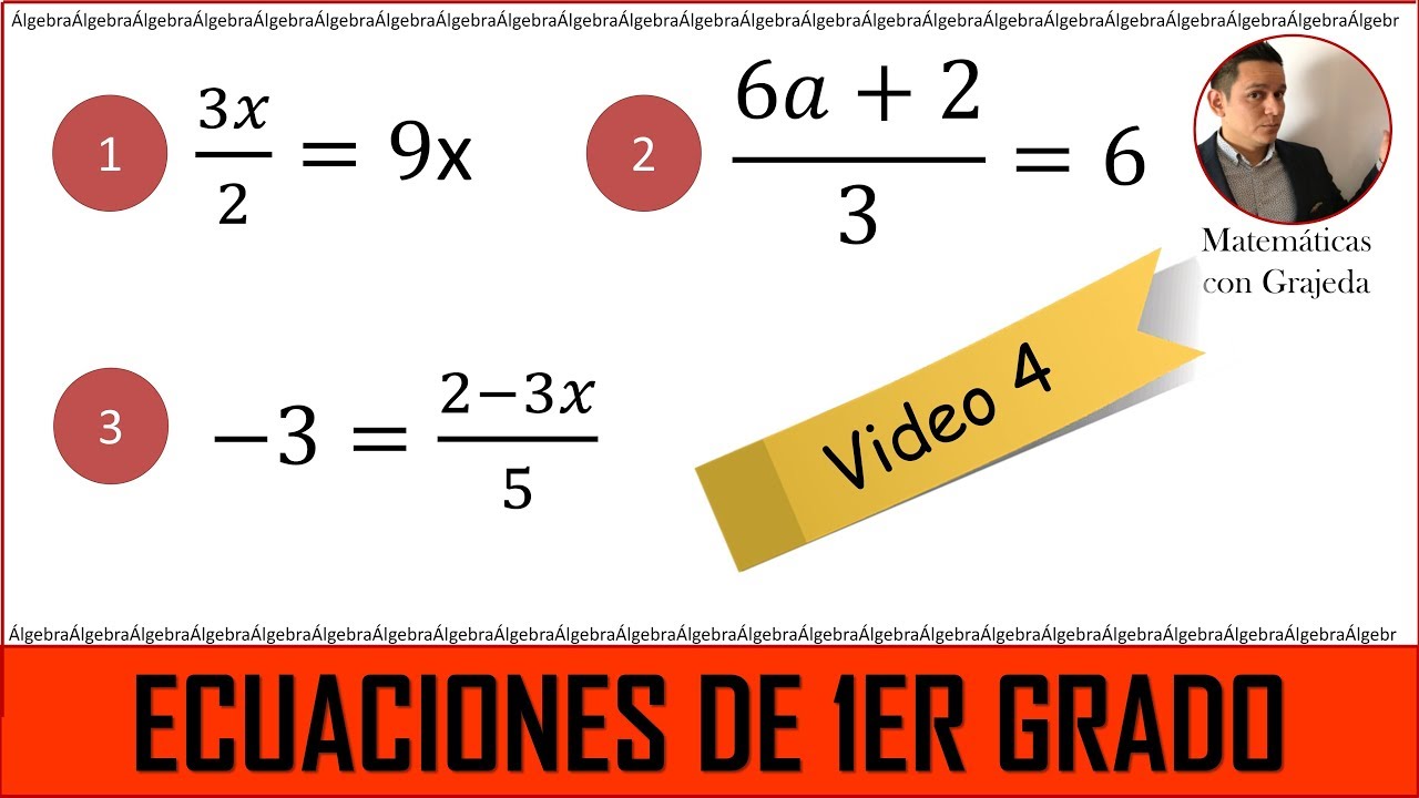 Ecuaciones Lineales (de 1er Grado). Video 4 De 8. #MateYisus - YouTube