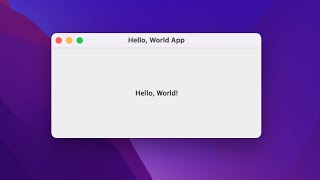 Java GUI Programming - 1 - Your First App