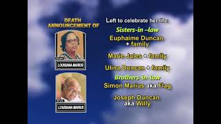 Louisiana Marius ~ Long Obituary