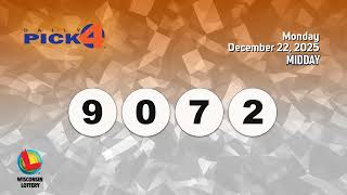 Wisconsin Lottery Midday Draw 12/22/2025